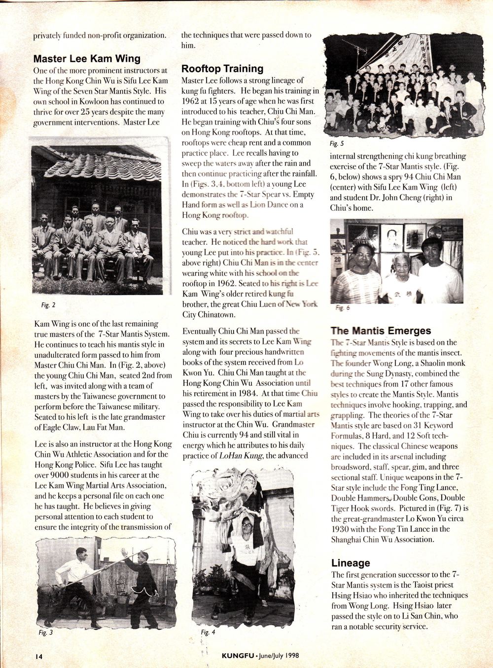 Magazine article about Grandmaster Lee Kam Wing, page 2